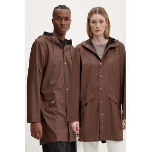 Jakna Rains Long Jacket W3 boja: smeđa, za prijelazno razdoblje, 12020-23