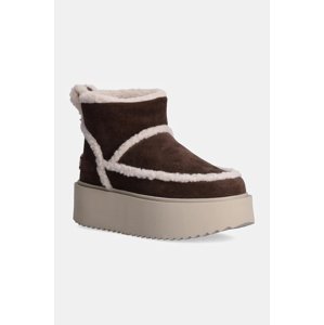 Čizme za snijeg od brušene kože Inuikii Inuikii X Coccinelle Classic Low Shearling boja: smeđa, 75204-150