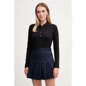 Majica dugih rukava Lacoste za žene, boja: crna, PF5464