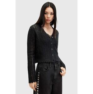 Vuneni kardigan AllSaints VIVIAN boja: crna, W056KB