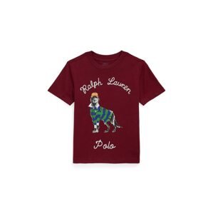 Dječja pamučna majica kratkih rukava Polo Ralph Lauren boja: crvena, s tiskom, 322952497001