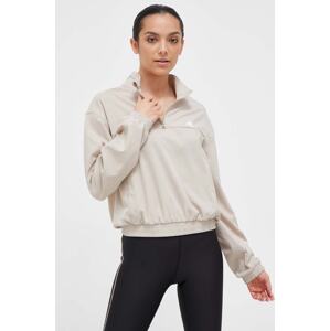 Dukserica za trening adidas Performance Training Essentials boja: bež, glatka