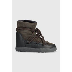Čizme za snijeg od brušene kože Inuikii Classic Wedge boja: siva, 75203-005