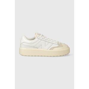 Kožne tenisice New Balance CT302OB boja: bijela