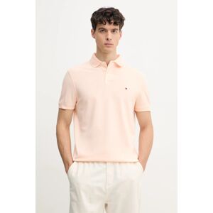 Polo majica Tommy Hilfiger za muškarce, boja: narančasta, s uzorkom, MW0MW17770