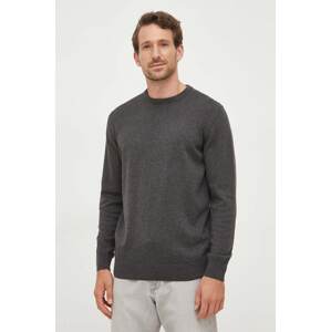 Pamučni pulover Barbour Essentials boja: siva, lagani, MKN0932