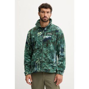Sportska dukserica Columbia Steens Mtn Print boja: zelena, s uzorkom