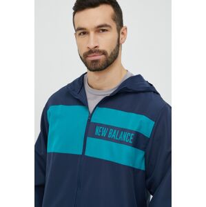 Jakna New Balance za muškarce, boja: tamno plava, za prijelazno razdoblje