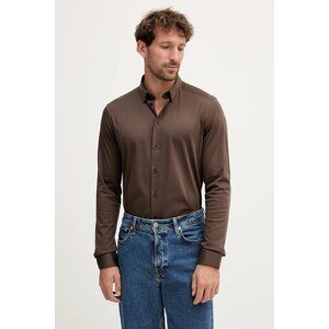 Pamučna košulja Mos Mosh MARCO boja: smeđa, regular, s button-down ovratnikom, 500940