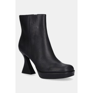 Kožne gležnjače Jeffrey Campbell HUMANITY boja: crna, s debelom potpeticom, U92-B01