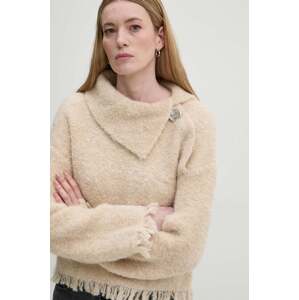 Pulover Day Birger et Mikkelsen Gillian - Luxe Boucle za žene, boja: bež, topli, s poludolčevitom, DAY65243486