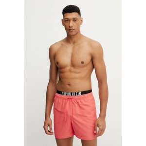 Kratke hlače za kupanje Calvin Klein boja: narančasta, KM0KM01093
