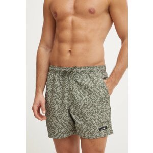 Kratke hlače za kupanje Calvin Klein boja: zelena, KM0KM01120