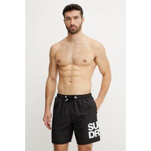 Kratke hlače za kupanje Superdry boja: crna, M3010247A-02A