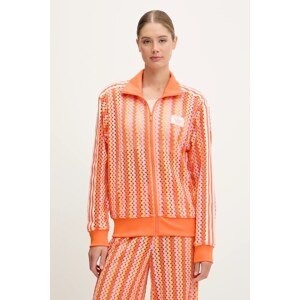 Dukserica adidas Originals Firebird za žene, boja: narančasta, s uzorkom, KC0748