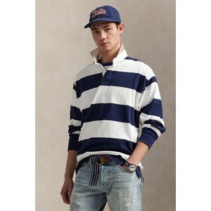 Pamučna majica dugih rukava Polo Ralph Lauren boja: bijela, s uzorkom, 710965471