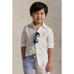 Dječja pamučna košulja Polo Ralph Lauren boja: bijela, 322967600003