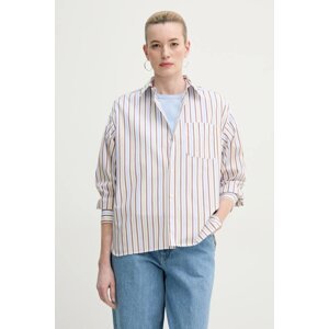 Pamučna košulja A.P.C. chemise stephanie za žene, relaxed, s klasičnim ovratnikom, COHEI.F12605