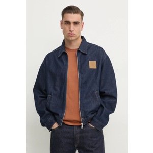 Traper jakna Calvin Klein Jeans za muškarce, boja: tamno plava, za prijelazno razdoblje, oversize, J30J327087