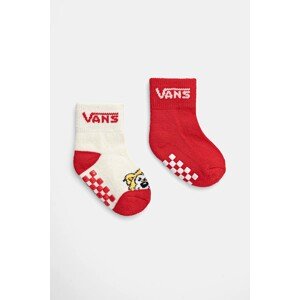 Dječje čarape Vans DROP V CLASSIC SOCK 2-pack boja: crvena, VN0A7PTCIZQ1