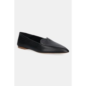 Kožne mokasinke Fiorucci Leather Heart Loafers boja: crna, ravni potplat, W02SMASH413LE01BK01