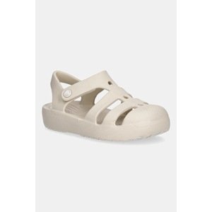 Dječje sandale Crocs CLASSIC FISHERMAN KIDS boja: bež, 210626