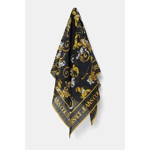 Svilena marama Versace Jeans Couture za žene, boja: crna, s uzorkom, 78HA7H02 ZG353