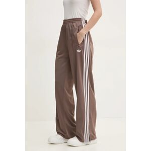 Donji dio trenirke adidas Originals Firebird boja: smeđa, s aplikacijom, JC8247