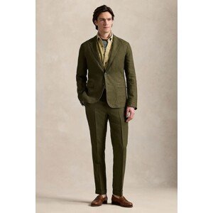 Lanene hlače Polo Ralph Lauren Trouser za muškarce, boja: zelena, ravna, 715836505