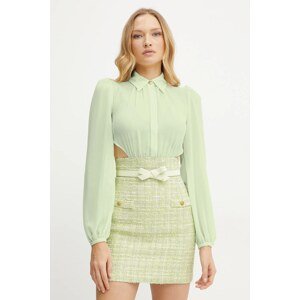 Haljina Elisabetta Franchi boja: tirkizna, mini, uski kroj, AB69752E2