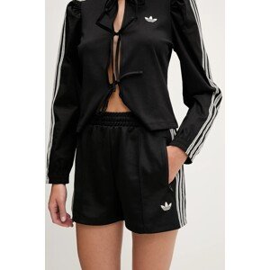 Kratke hlače adidas Originals Shorts boja: crna, s aplikacijom, visoki struk, KC0680