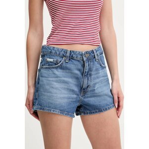 Traper kratke hlače Guess Jeans bez uzorka, visoki struk, W5GD0Y D5O11