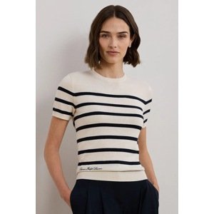 Majica kratkih rukava Lauren Ralph Lauren za žene, boja: bež, 200961688