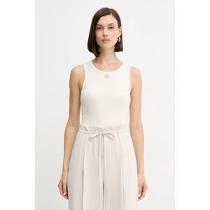 Pamučni top Twinset boja: ružičasta, 251TP2550