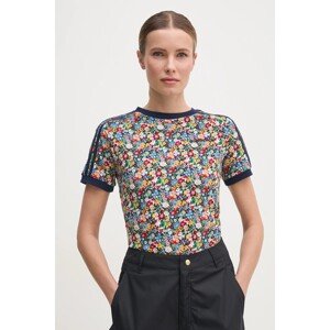 Majica kratkih rukava adidas Originals Liberty za žene, boja: tamno plava, JC7776
