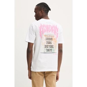 Pamučna majica adidas Originals Q12 TS DEATH za muškarce, boja: bež, s tiskom, JD0665