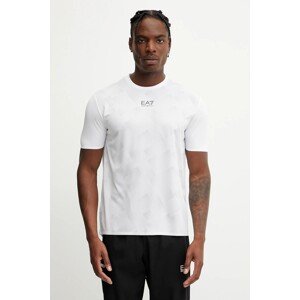 Majica kratkih rukava za trening EA7 Emporio Armani boja: bijela, s uzorkom, AF13758.7M000172