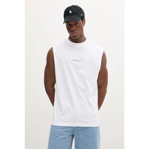 Pamučna majica Calvin Klein Jeans boja: bijela, J30J327493