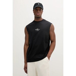 Pamučna majica Calvin Klein Jeans boja: crna, J30J327493