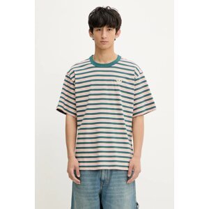 Pamučna majica adidas Originals Stripe Tee boja: zelena, s uzorkom, KB8357