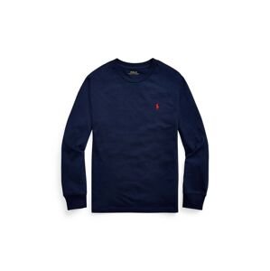 Dječja pamučna dukserica Polo Ralph Lauren boja: tamno plava, bez uzorka, 323843804002