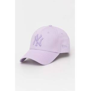 Pamučna kapa sa šiltom New Era boja: ljubičasta, s aplikacijom, NEW YORK YANKEES