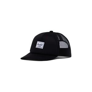 Kapa sa šiltom Herschel Baby Whaler Mesh Cap boja: crna, bez uzorka