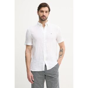 Lanena košulja Tommy Hilfiger boja: bijela, regular, s button-down ovratnikom, MW0MW35207