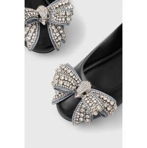 Kožne balerinke Kurt Geiger London Bow Ballerina boja: crna, 621300109