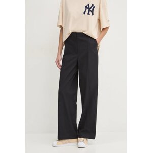 Pamučne hlače adidas Originals Chino Pant boja: crna, široke, visoki struk, IK5998