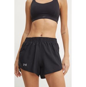 Kratke hlače za trčanje Under Armour Fly By boja: crna, bez uzorka, visoki struk