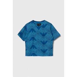 Dječja pamučna majica kratkih rukava Emporio Armani s uzorkom
