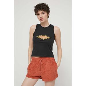 Pamučni top Volcom boja: crna