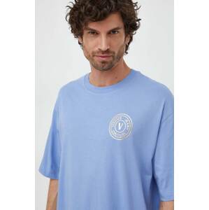 Pamučna majica Versace Jeans Couture za muškarce, s tiskom
